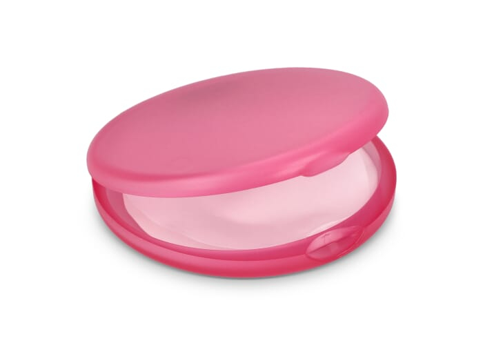 Savon publicitaire en feuilles de voyage Veila Ecru / Rose